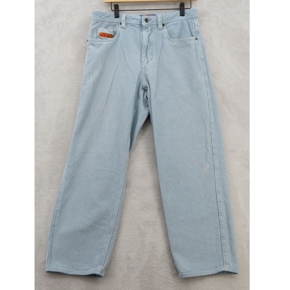 Empyre Corduroy Pants Size 30 Baby Blue Baggy Y2K Skater Streetwear